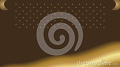 Abstract background with stars and moon objects, a combination of brown colors Vector Illustration