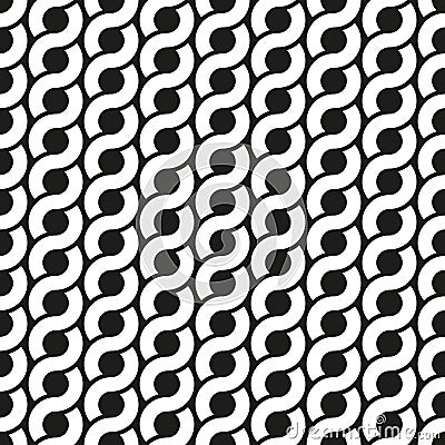 Seamless interlinked circle weave braid pattern background Stock Photo