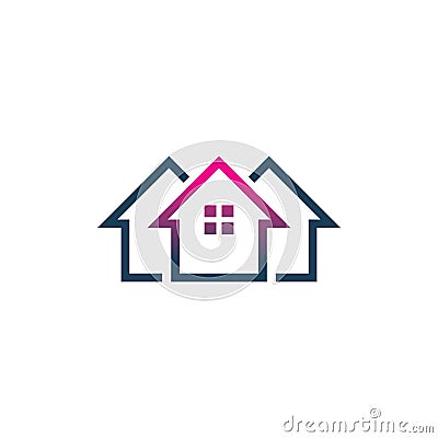 Housing group real estate logo design Vector Illustration