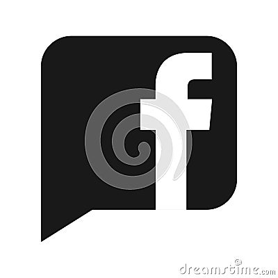 Facebook logo with vector eps file. Squared black colored Vector Illustration