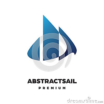 Abstract Sail Logo Concept Vector Illustration