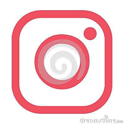 Instagram meta logo icon, Social media Instagram modern like , follower , comment red color. Like, follower, comment button, icon Vector Illustration