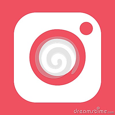 Instagram meta logo icon, Social media Instagram modern like , follower , comment red color. Like, follower, comment button, icon Vector Illustration