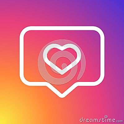 Instagram meta logo icon, Social media Instagram modern like , follower , comment red color. Like, follower, comment button, icon Vector Illustration