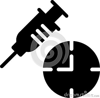 Vaccine Duration Icon Vector Illustration