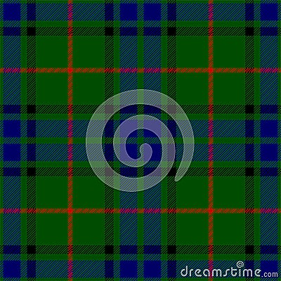 Clan Lauder tartan plaid. Scottish pattern fabric swatch close-up. Vector Illustration