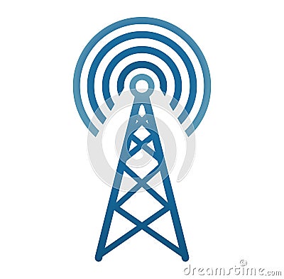 Transmitter antenna symbol. signal tower icon. Communication antenna simple Vector Illustration