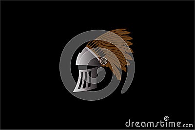 Logo spartan indian Stock Photo