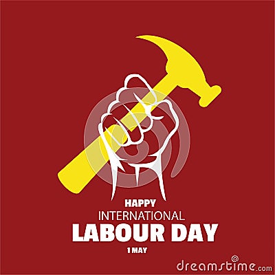 Vector congratulations for International Labor Day Vector Illustration