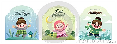 Hari Raya Aidilfitri Vector Illustration