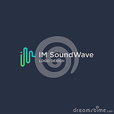 'IM' SOUNDWAVE LOGO Vector Illustration