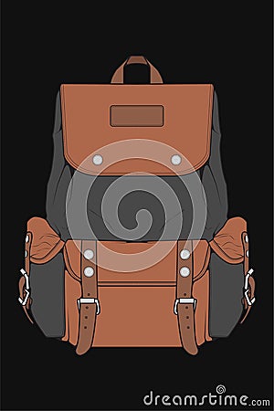Vector Colorful Backpacks. Backpacks for schoolchildren, students, travellers and tourists. Back to School rucksack flat vector il Vector Illustration