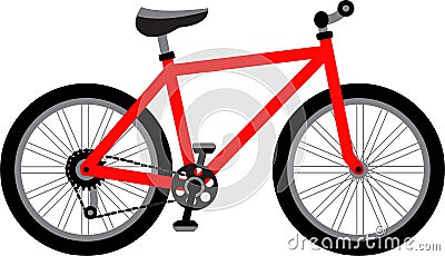 Beautiful red sports bike design Stock Photo
