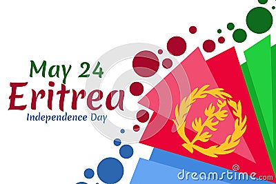 May 24, Independence Day of Eritrea vector illustration. Vector Illustration