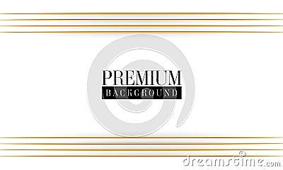 Premium golden lines background template Vector Illustration