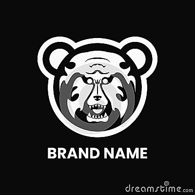 bear head logo concept. creative, animal, flat, monogram and modern logotype Vector Illustration