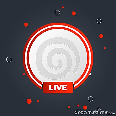 New Social media icon avatar LIVE video streaming. Element for social network, web, mobile, ui, app Vector Illustration