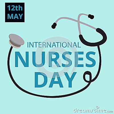 Happy International Nurses Day. Cartoon Illustration