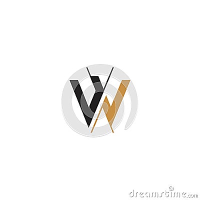 Alphabet letters Initials Monogram logo XW, WX, X and W Vector Illustration