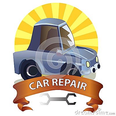Car Repair and automotive Badge and Sign Vector Illustration Vector Illustration
