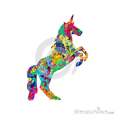 Unicorn wall art illustration digital Print Cartoon Illustration