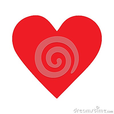 The red heart symbol represents love and affection. Love icon for design purposes that show affection. Vector Illustration