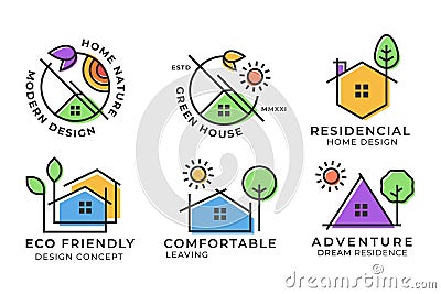 Home Ecology Natural Logo Concept Vector Illustration