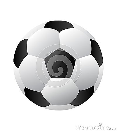 Soccer ball or Football template with natural color uses for sports game. soccer ball or football ball on white background. Vector Illustration