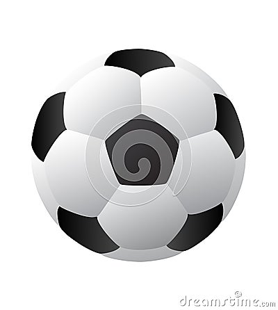 Soccer ball or Football template with natural color uses for sports game. soccer ball or football ball on white background. Vector Illustration