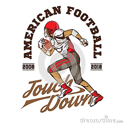 American Footbal player vector illustration design Vector Illustration