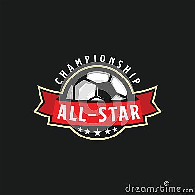 Football Champions League Logo Sports, Soccer club emblem. Stock Photo