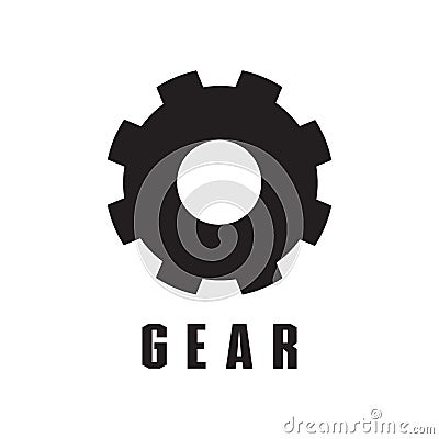 Isolated gear icon, gears, Settings in flat style. silhouette vector Vector Illustration