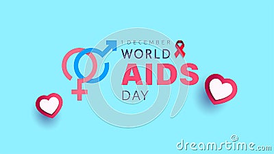 AIDS awareness. World AIDS Day commemorative design concept Vector Illustration