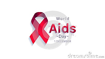 World AIDS Day commemorative design concept Vector Illustration