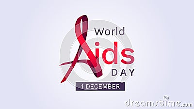 AIDS awareness. World AIDS Day commemorative design concept. Red ribbon Vector Illustration