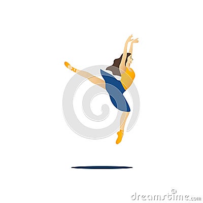 Female dancers. Smiling young women. Vector Illustration