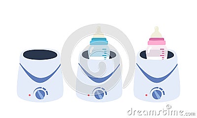 Baby bottle warmer clipart Vector Illustration