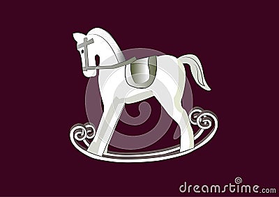 rocking horse, swing for kids, an excellent symbol of the new year of celebration and fun. Stock Photo