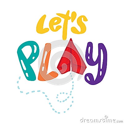 Let`s play hand lettering. Stock Photo