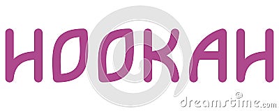 Hookah logo template.Ð¡ustom lettering.Art font. Stock Photo