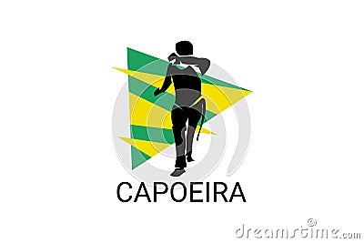 Capoeira fighting dance sport vector line icon. Vector Illustration