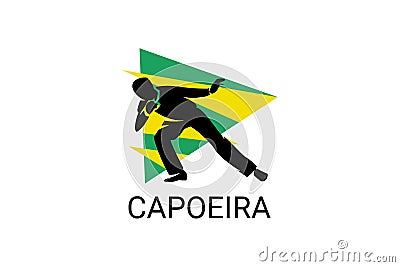 Capoeira fighting dance sport vector line icon. Vector Illustration