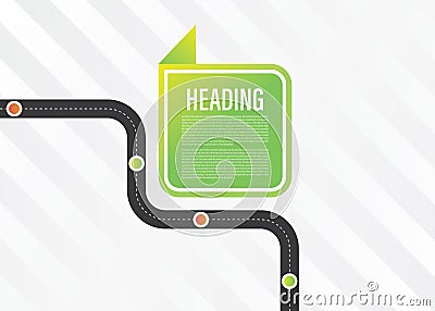 Roadmap Infographic design template with place for your text. Vector illustration and colorful visual Vector Illustration