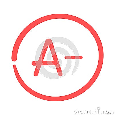 Grading system isolated on background. Vector illustration Vector Illustration