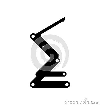 laptop stand Silhouette, computer riser Vector Illustration