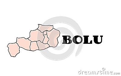 Explore Bolu Province's Regions with a Detailed Vector Map Vector Illustration