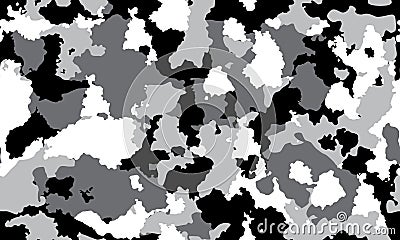 texture military camouflage repeats seamless army black white hunting Vector Illustration
