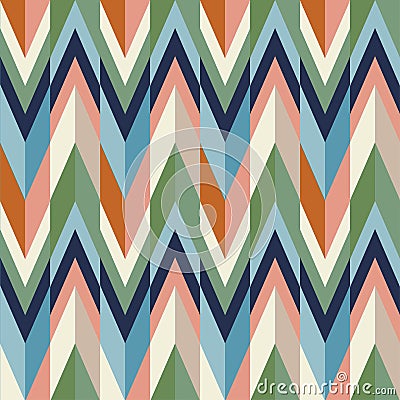 Geometric Retro African Seamless Pattern Vector Illustration