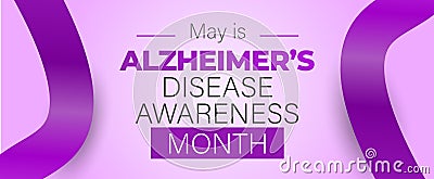 Alzheimer's and Brain Awareness Month. June. Vector banner. Eps10 Stock Photo