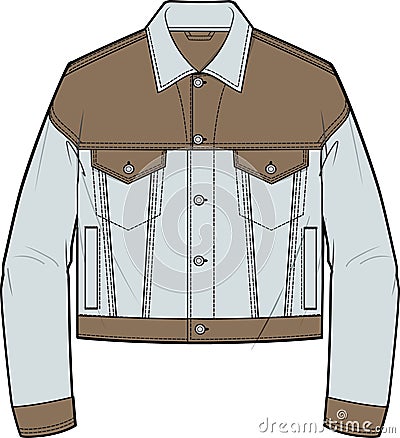 UNISEX WEAR JACKETS OVERCOAT AND TRUCKER VECTOR Vector Illustration